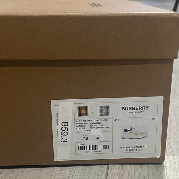 Burberry check mesh low-top sneakers (Woman’s) - Picture 2 of 9